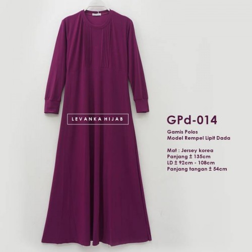 GPd-014 Gamis Polos Rempel Dada